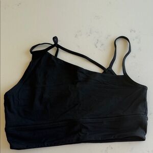 GAPFit Black Asymmetrical Strappy Sports Bra